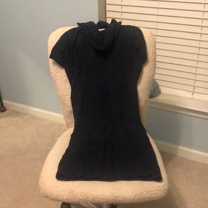 Ann Taylor L.  navy loose turtleneck sweaterdress